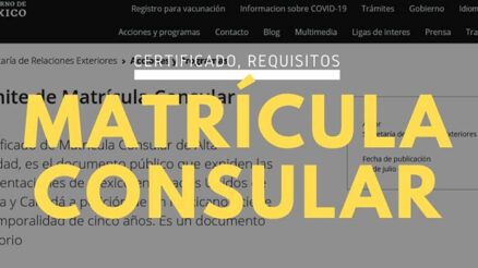 Certificado de matrícula consular