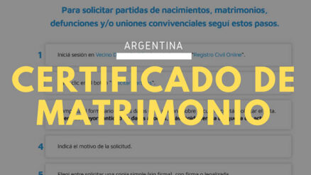 Certificado de matrimonio en Argentina